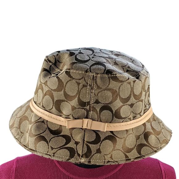 COACH Signature Jacquard Bucket Hat - Picture 1 of 5